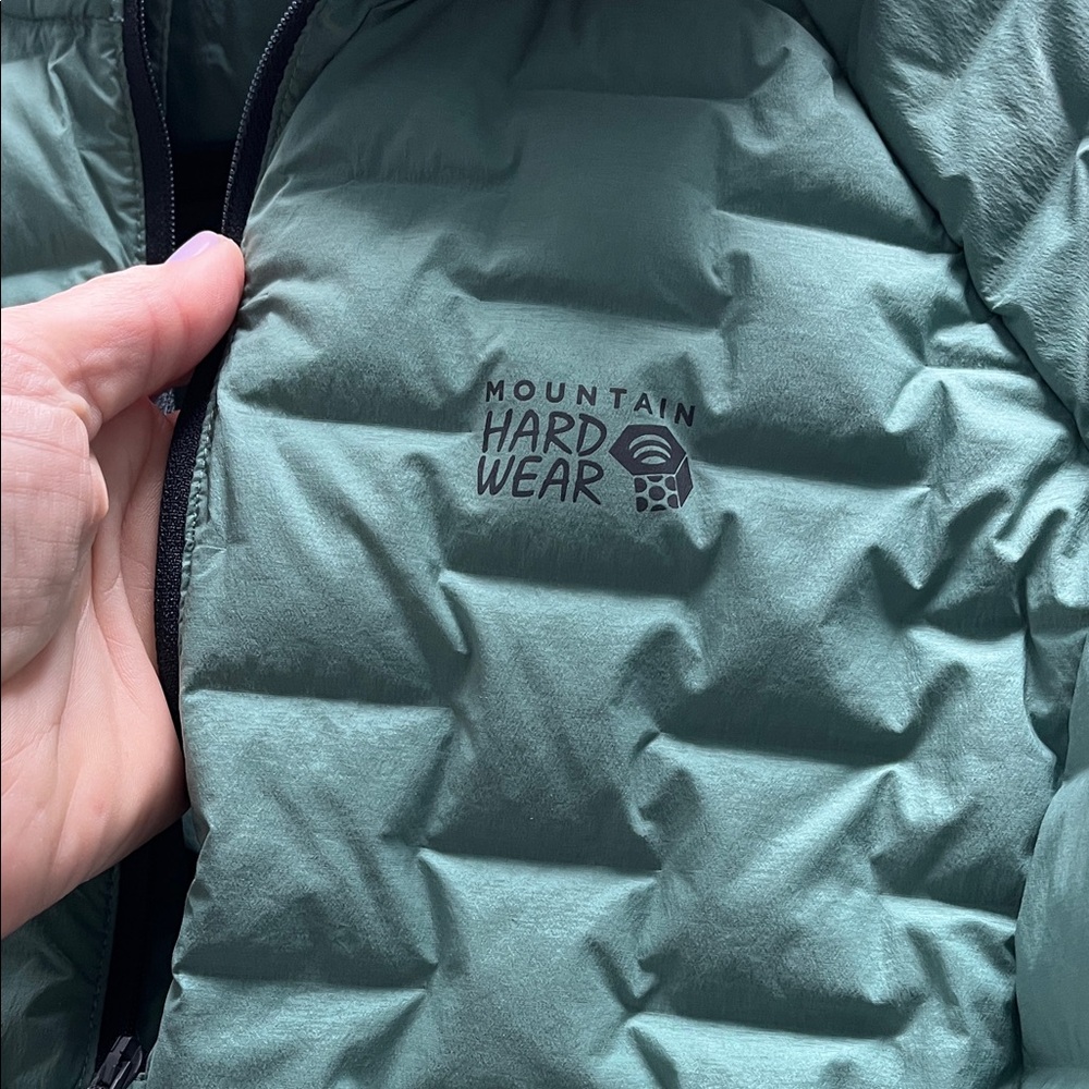 Mountain Hardware Stretch Down Pullover Teal Quil… - image 2